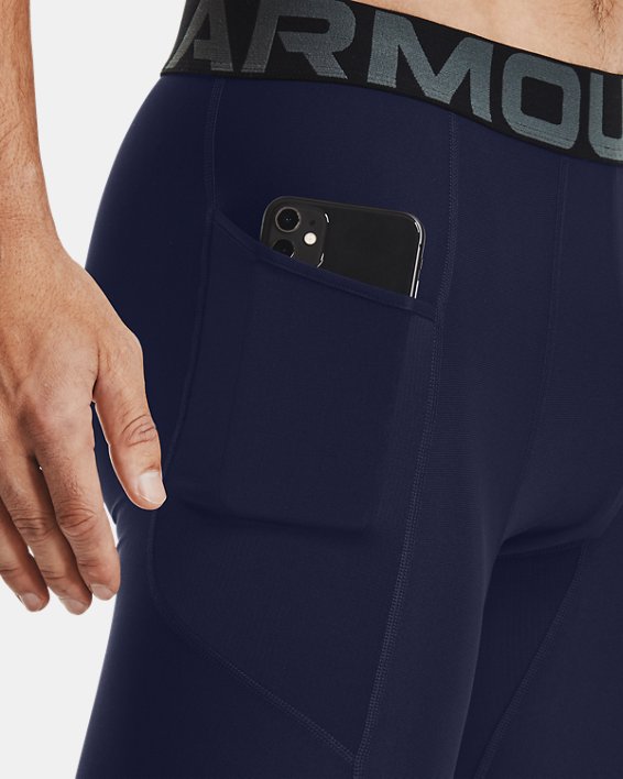 Men's HeatGear® Pocket Long Shorts, Blue, pdpMainDesktop image number 3